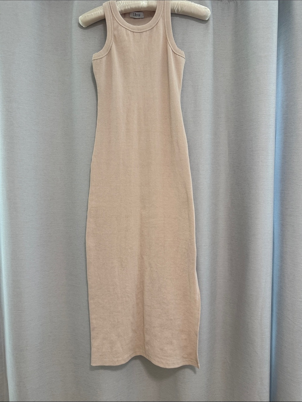 Sleeveless Beige Maxi Tank Dress - Elegant Everyday Knit